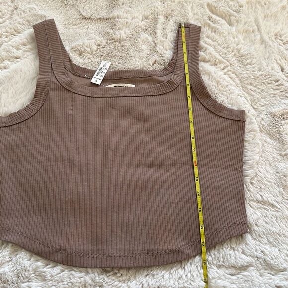 Madewell The Tailored Crop Tank in Sleekhold Size L - Picture 4 of 11